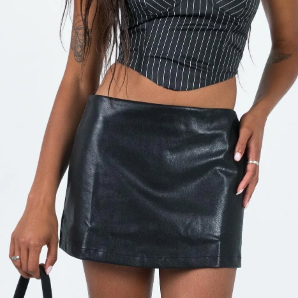 Princess Polly Lupton Pu Leather Mini Skirt